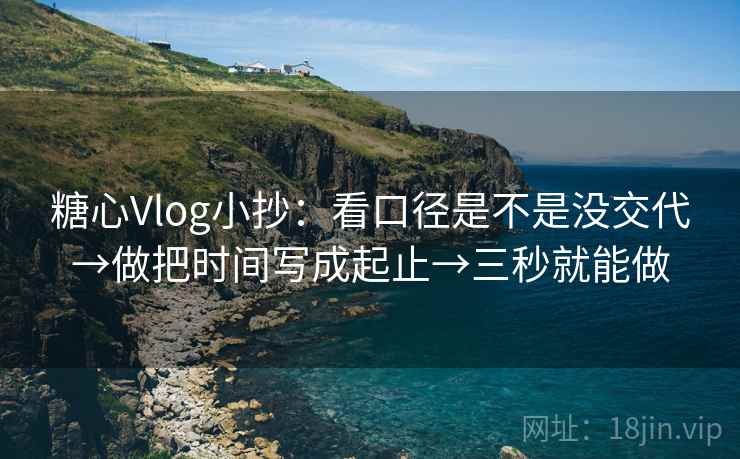 糖心Vlog小抄：看口径是不是没交代→做把时间写成起止→三秒就能做  第2张